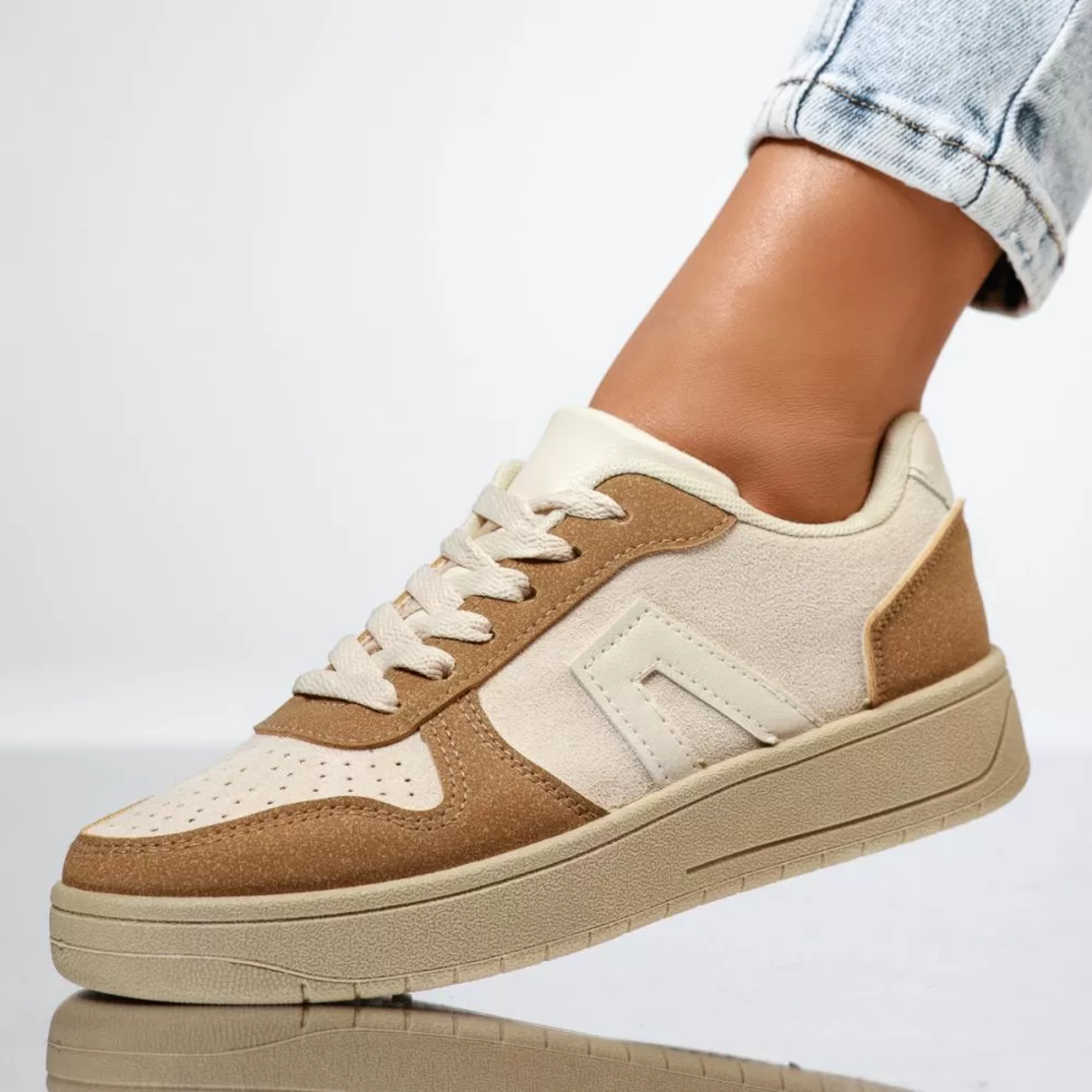Дамски кецове в бежов цвят модел: Abc-365 khaki