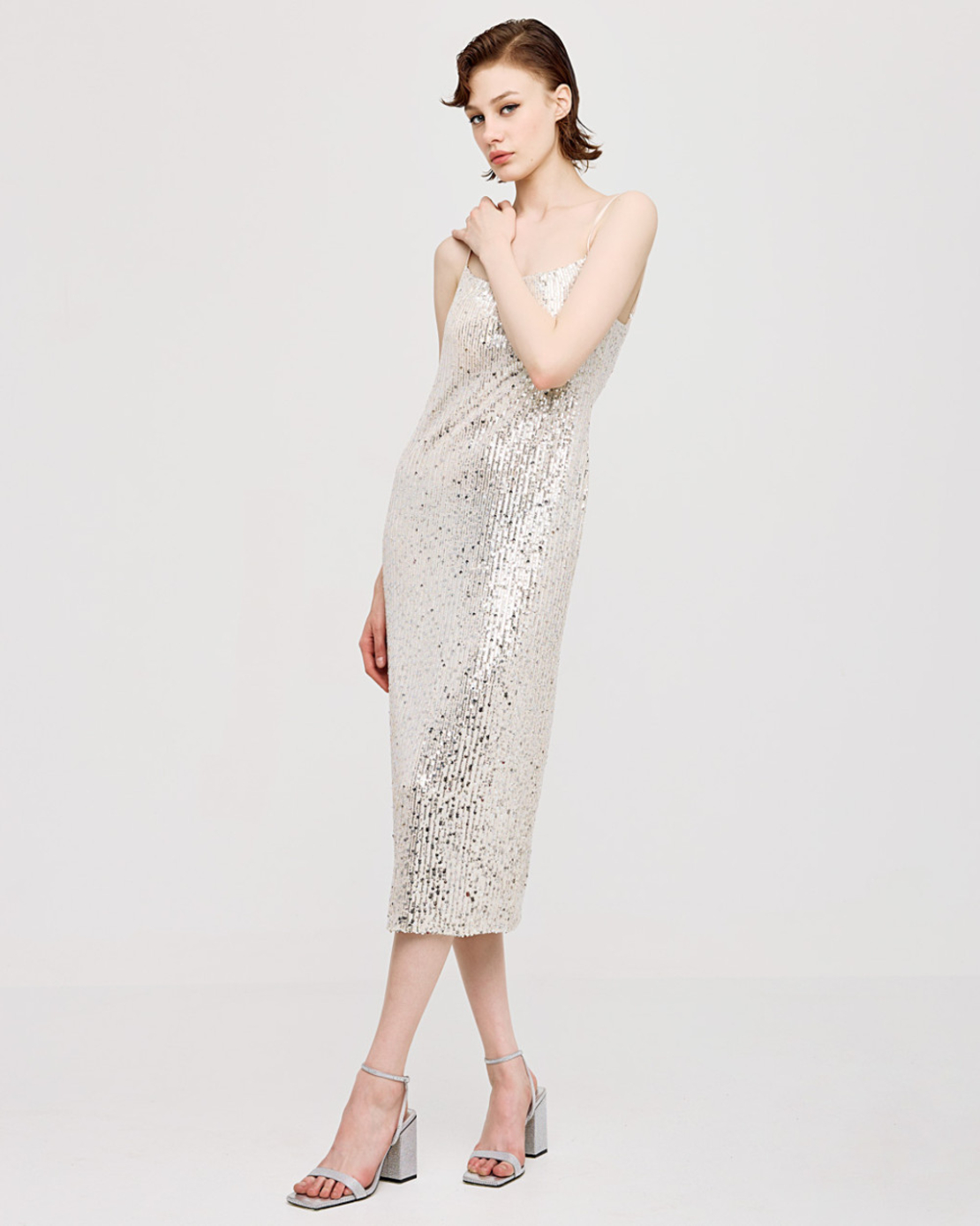 Sequin dress with low back