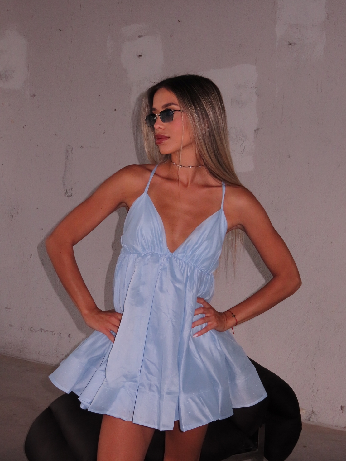 Ella Mini Dress – Blue