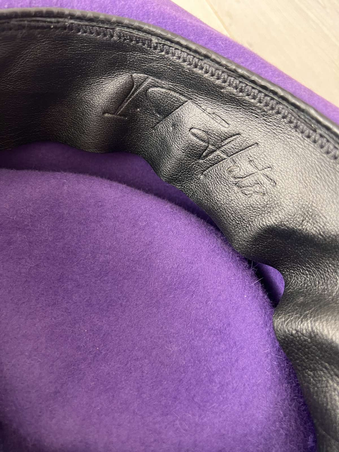Purple handmade hat