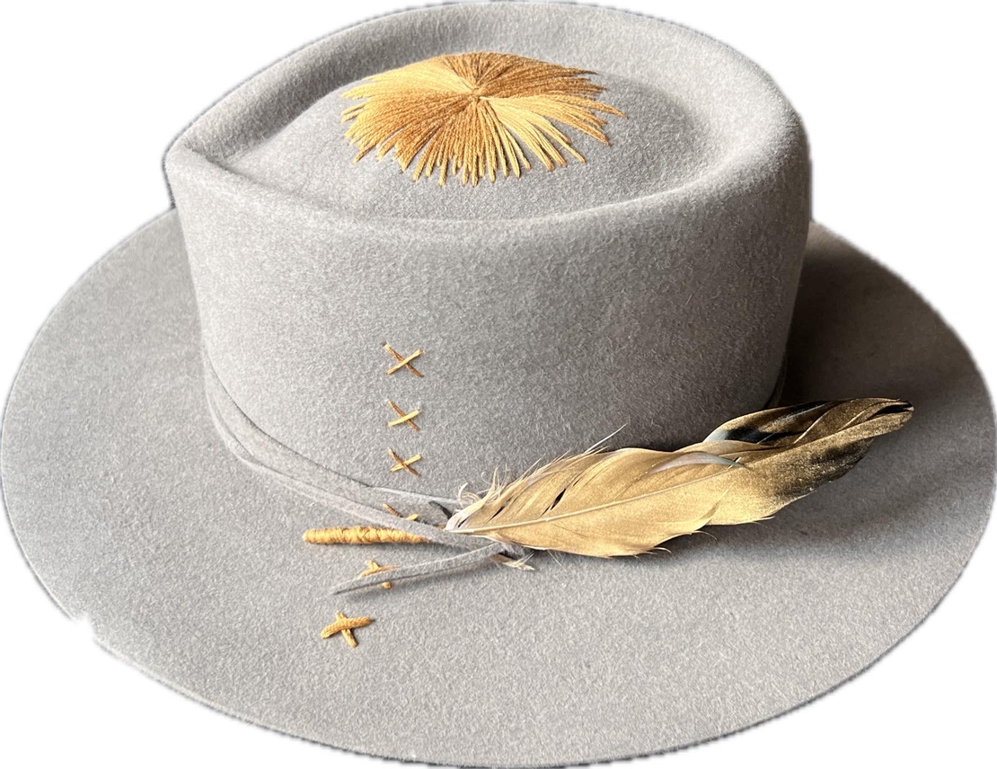 Grey handmade hat