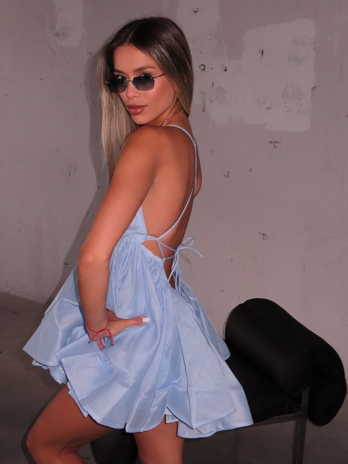Ella Mini Dress – Blue