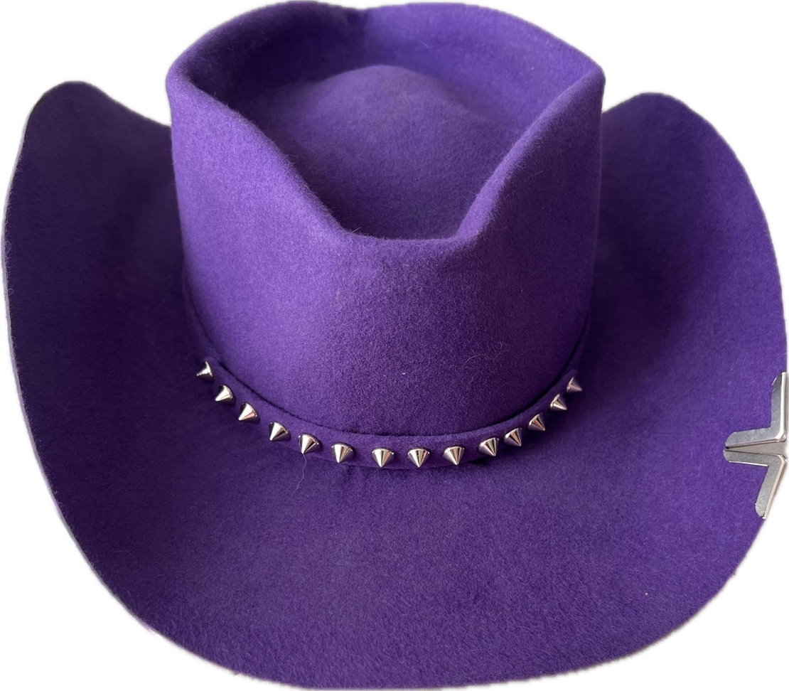 Purple handmade hat