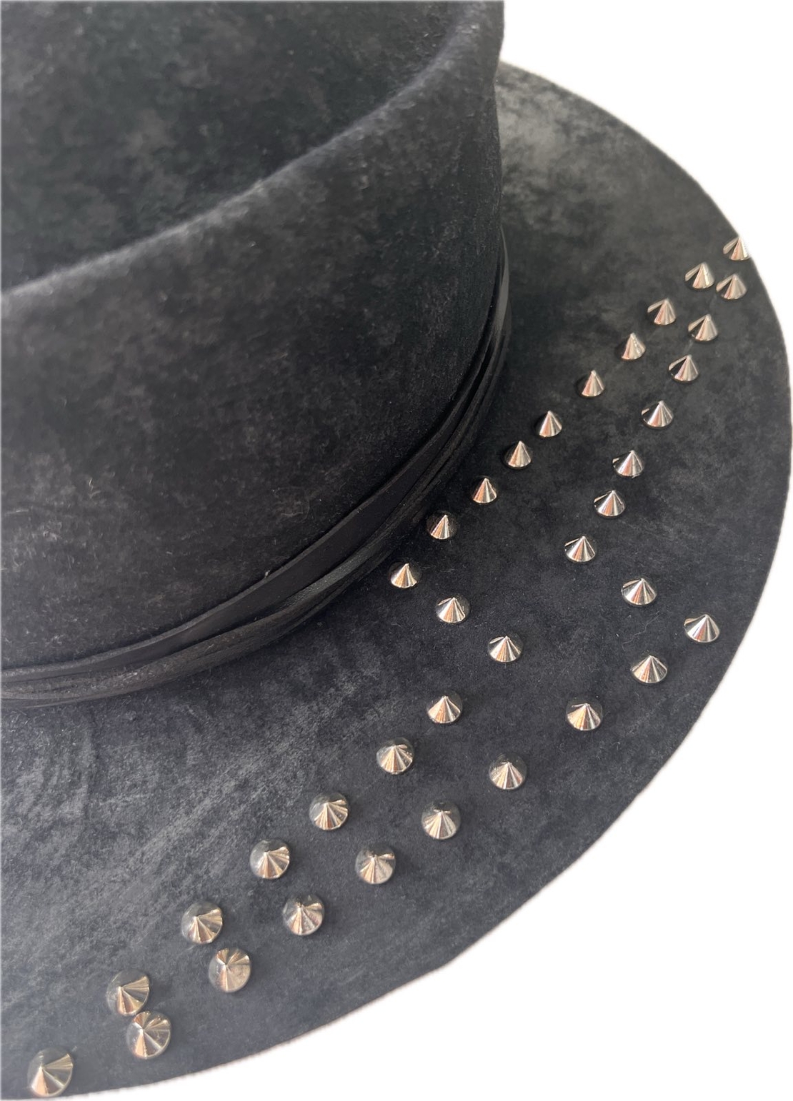 Black handmade hat