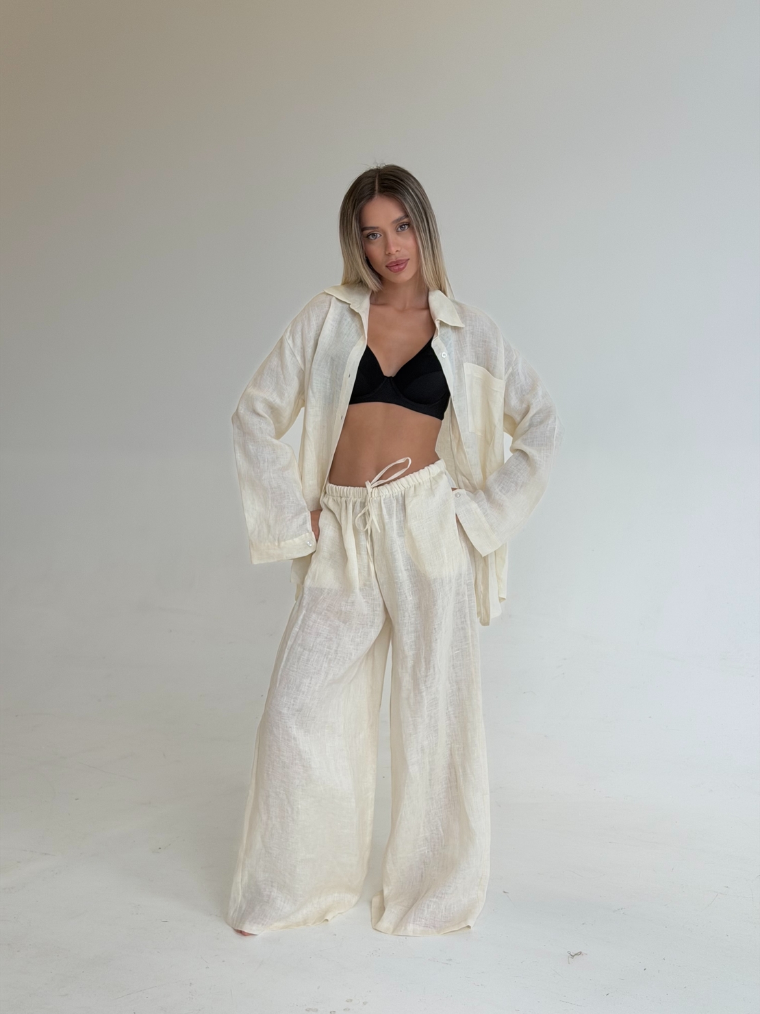 Linen white set