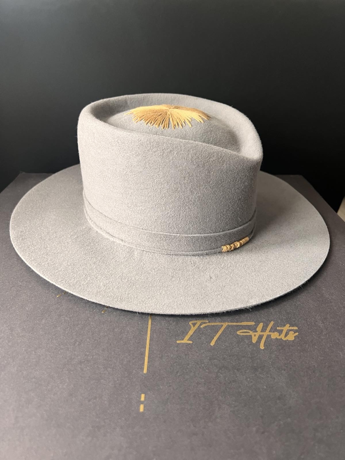 Grey handmade hat