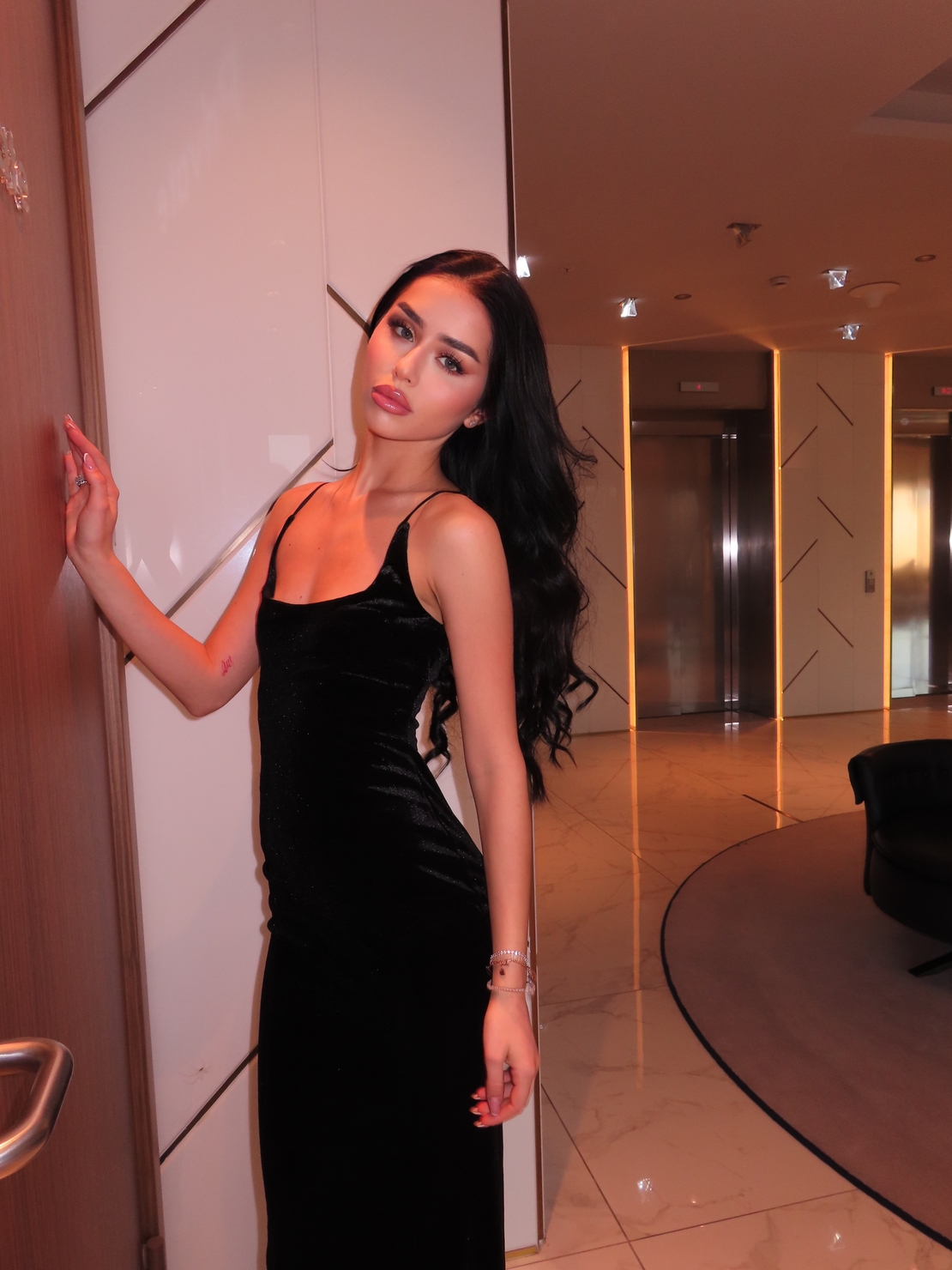 Long plush dress