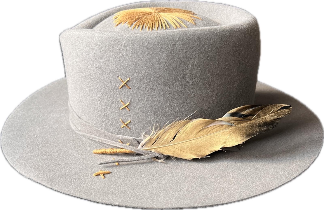 Grey handmade hat