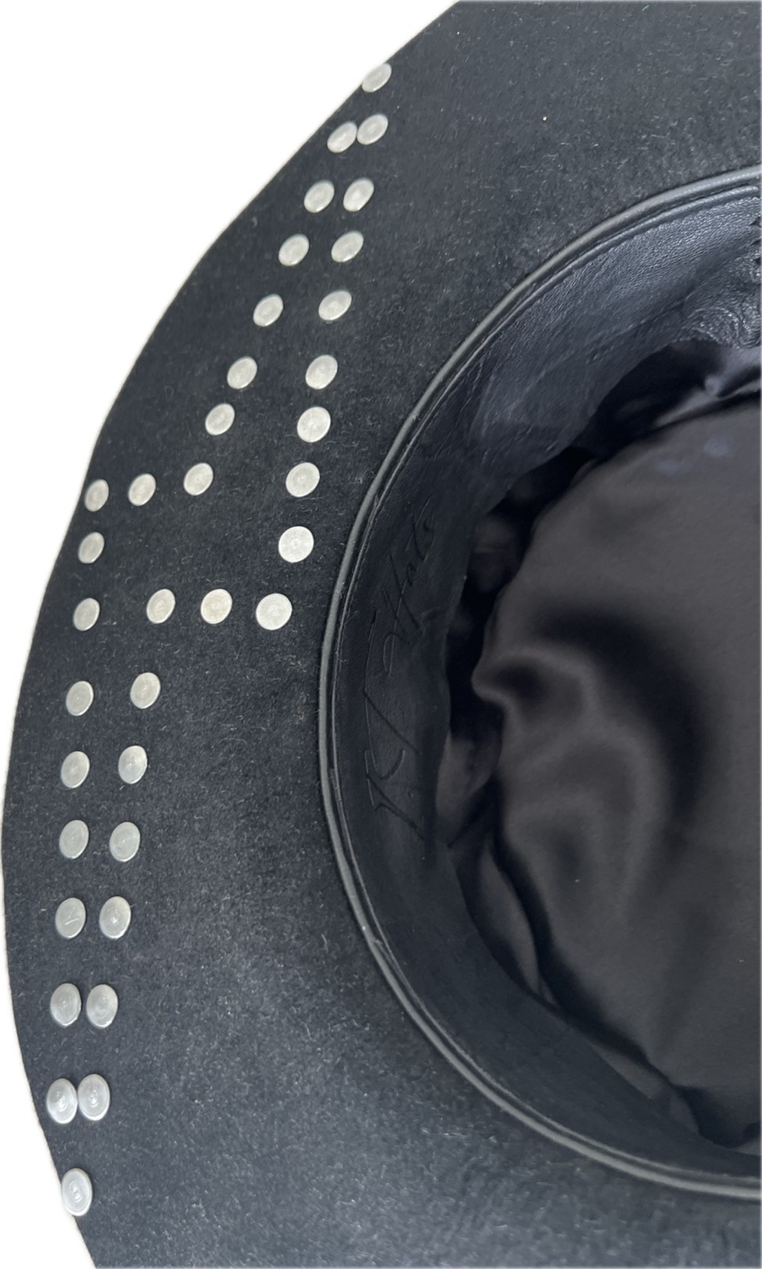 Black handmade hat