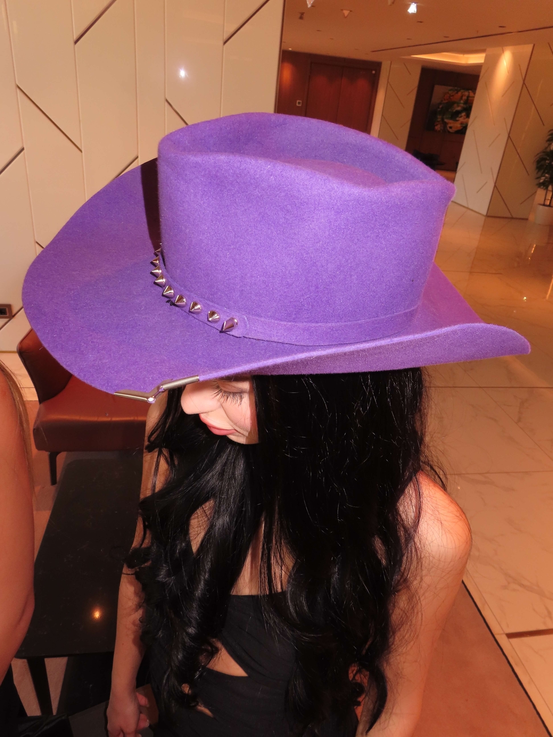 Purple handmade hat