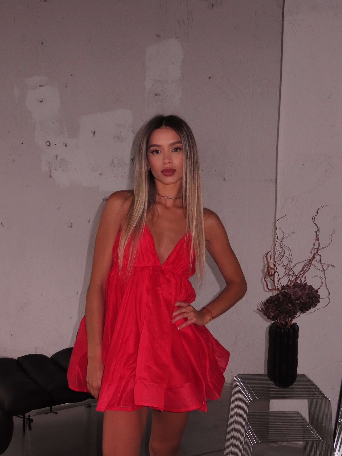 Ella Mini Dress – Red