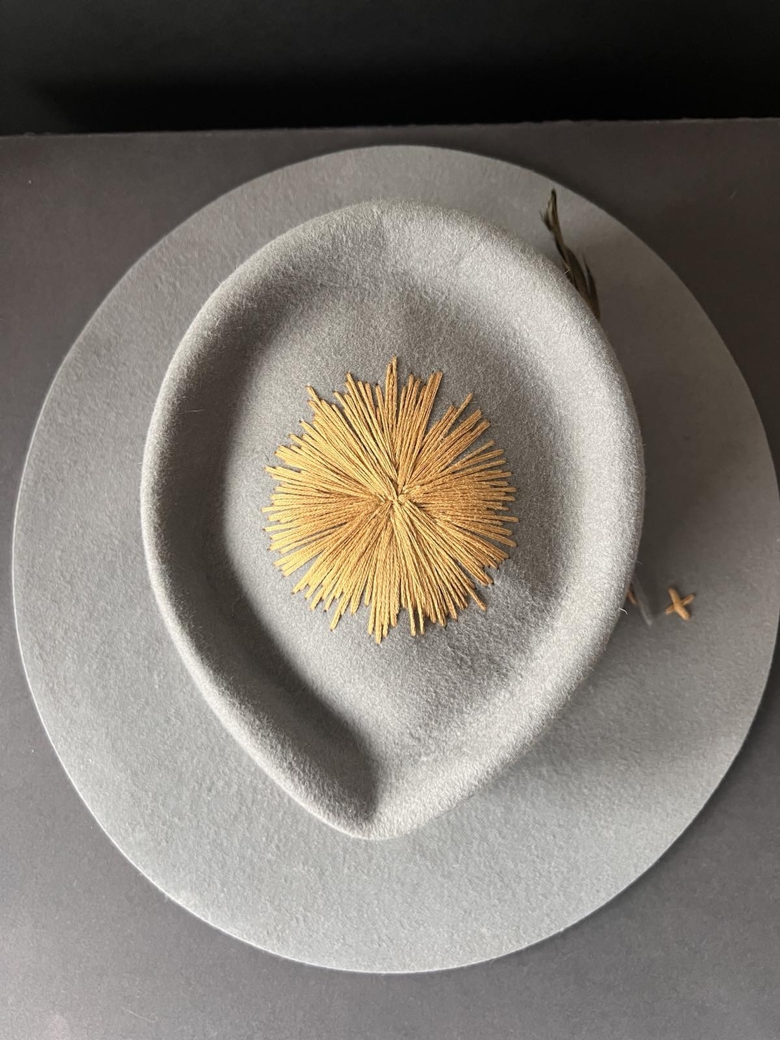 Grey handmade hat
