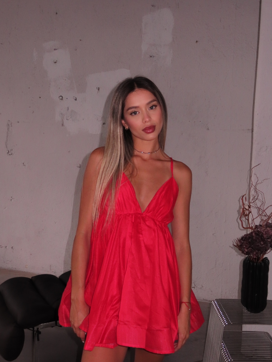 Ella Mini Dress – Red