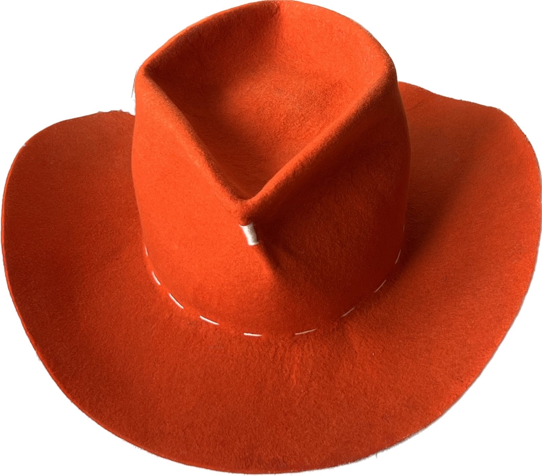 Orange handmade hat