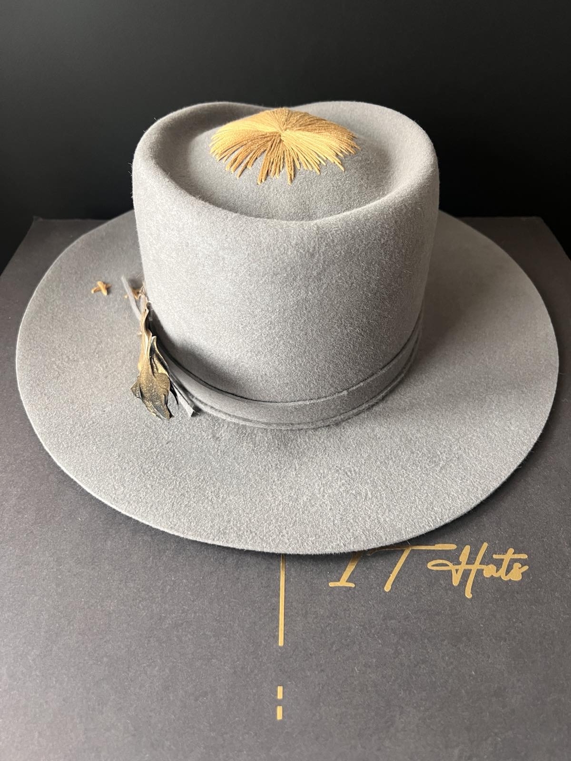 Grey handmade hat