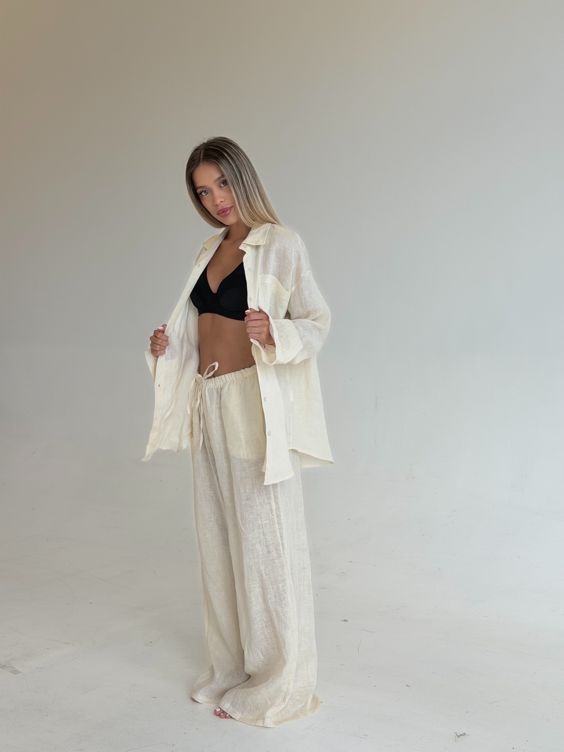 Linen white set