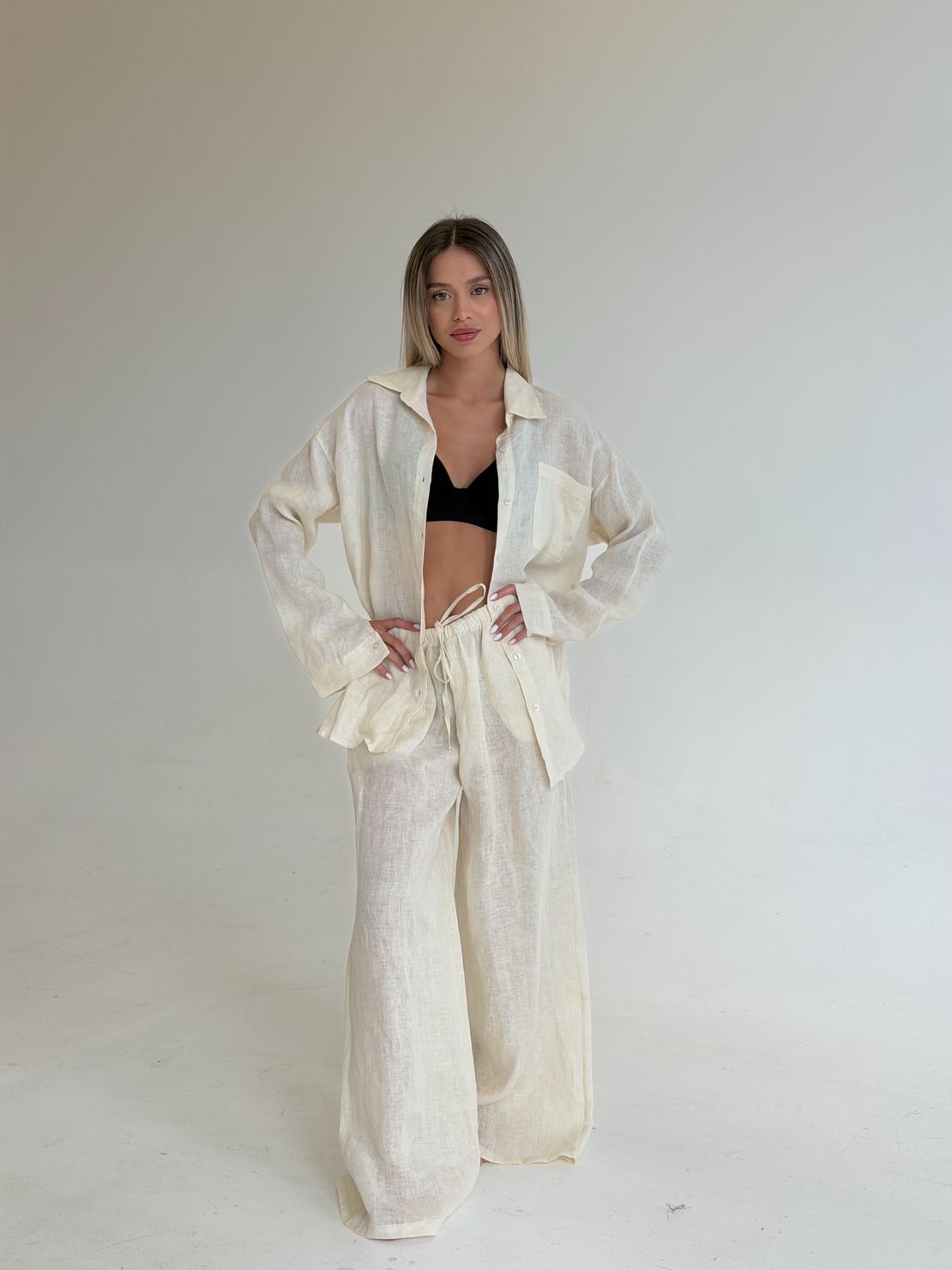 Linen white set