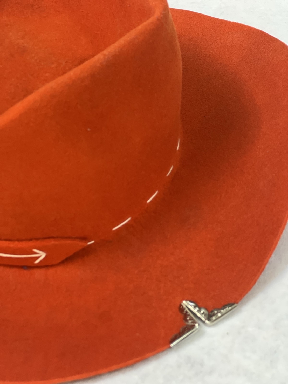 Orange handmade hat