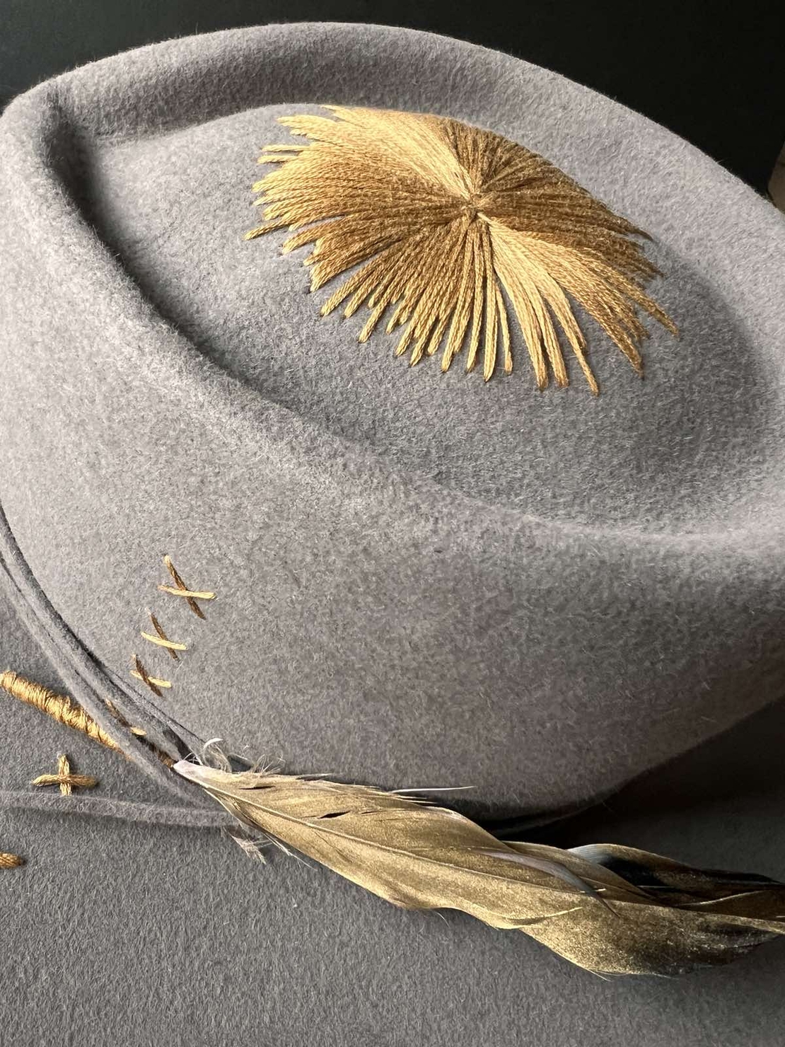 Grey handmade hat