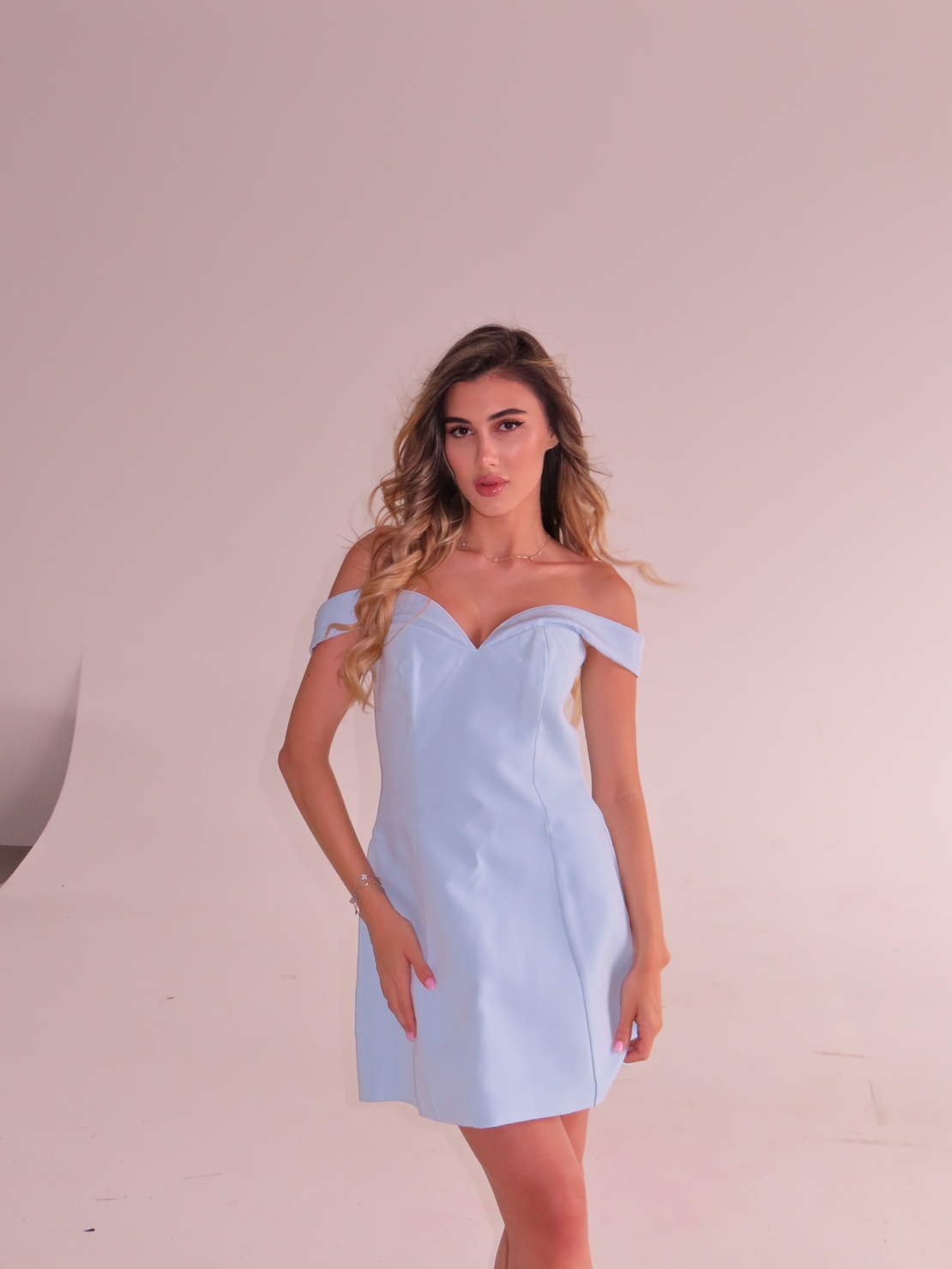 Baby blue dress