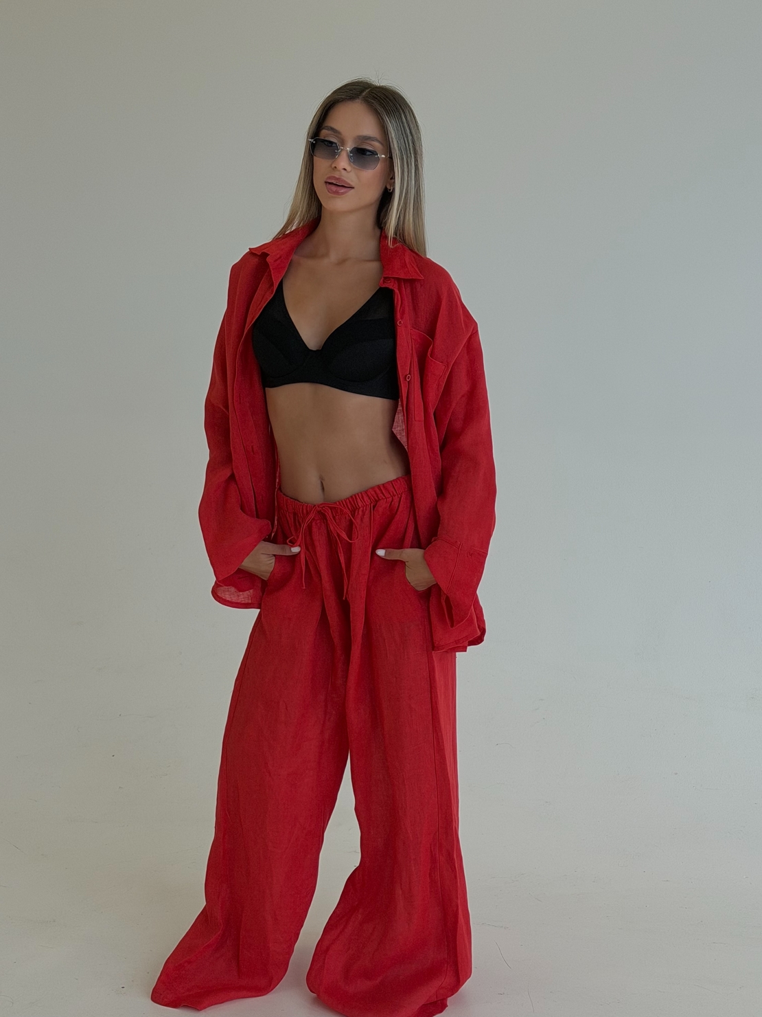 Linen red set