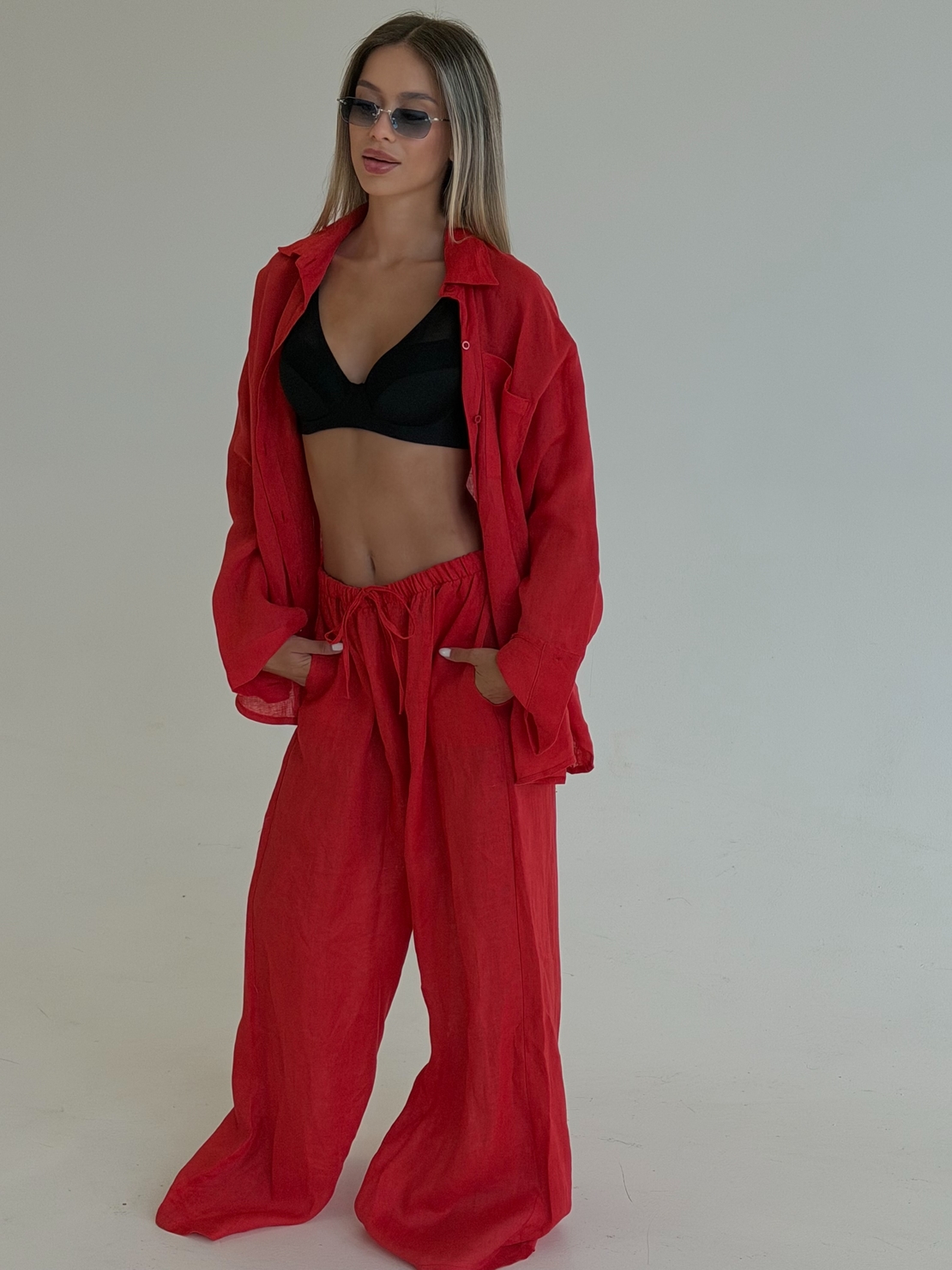 Linen red set