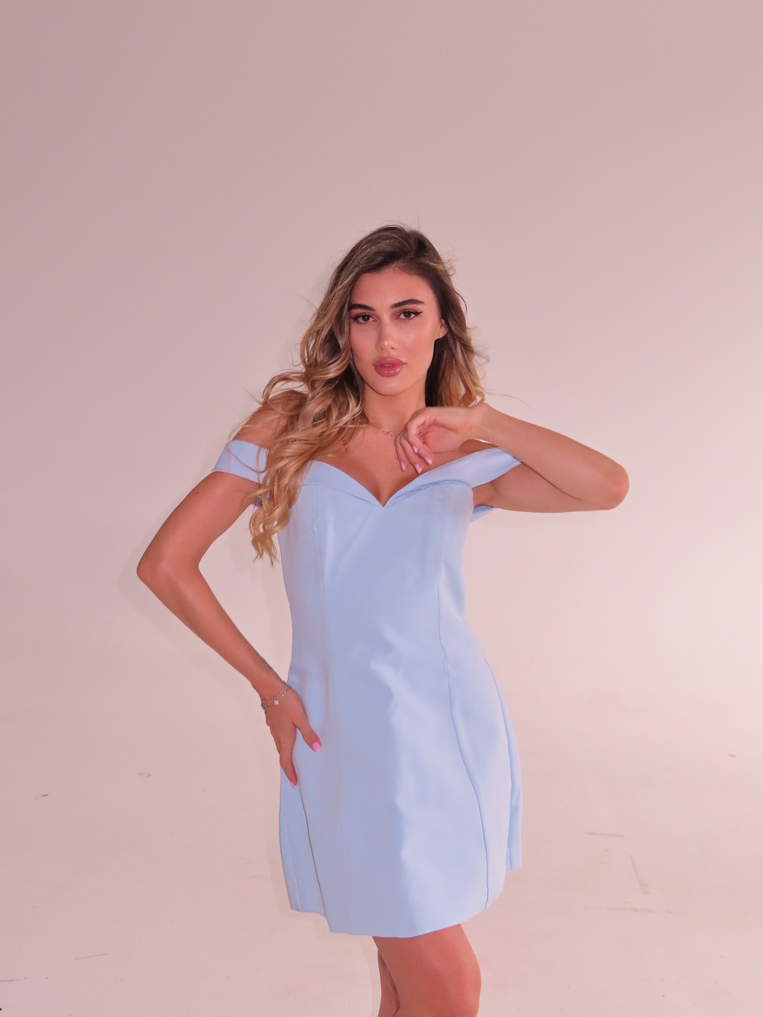 Baby blue dress