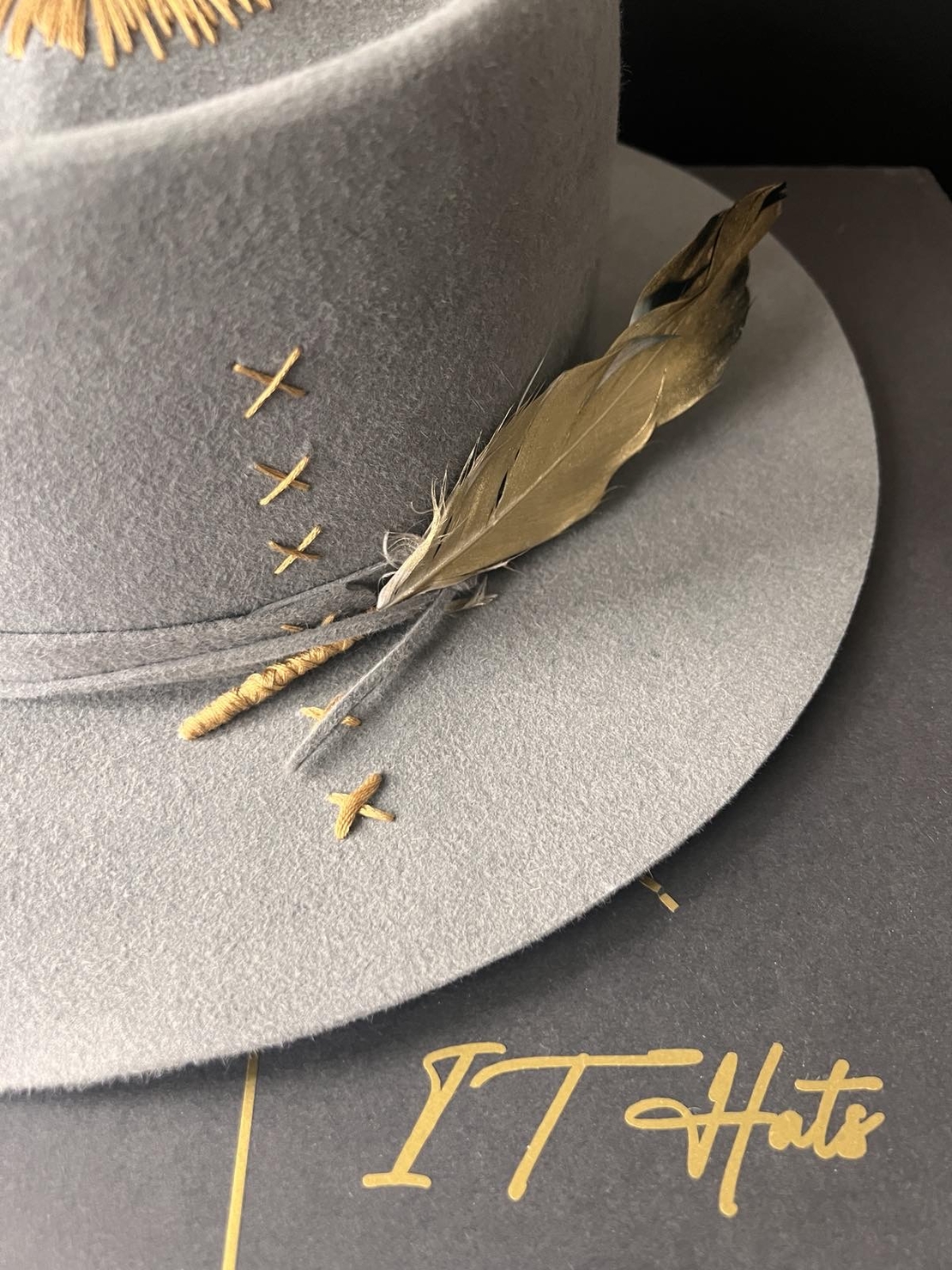 Grey handmade hat