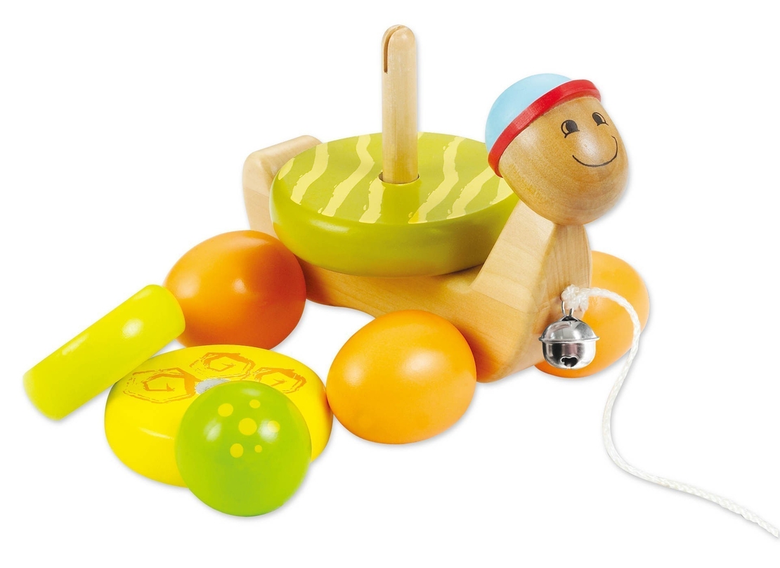 Дървена играчка Костенурка за дърпане