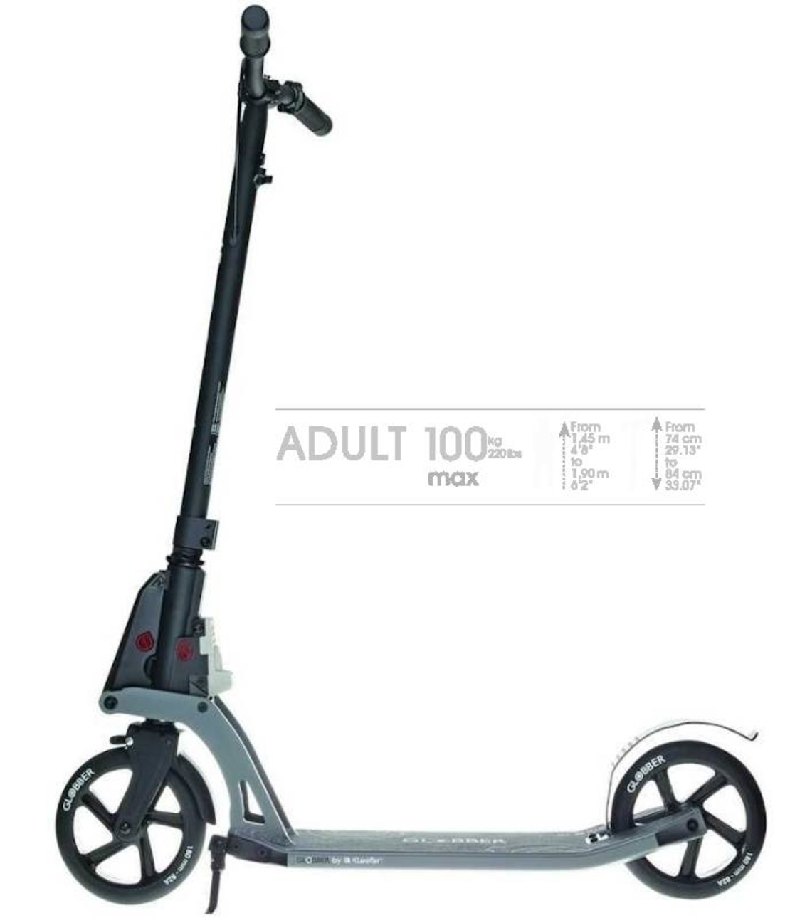 Тротинетка ONE K180 за възрастни - черна