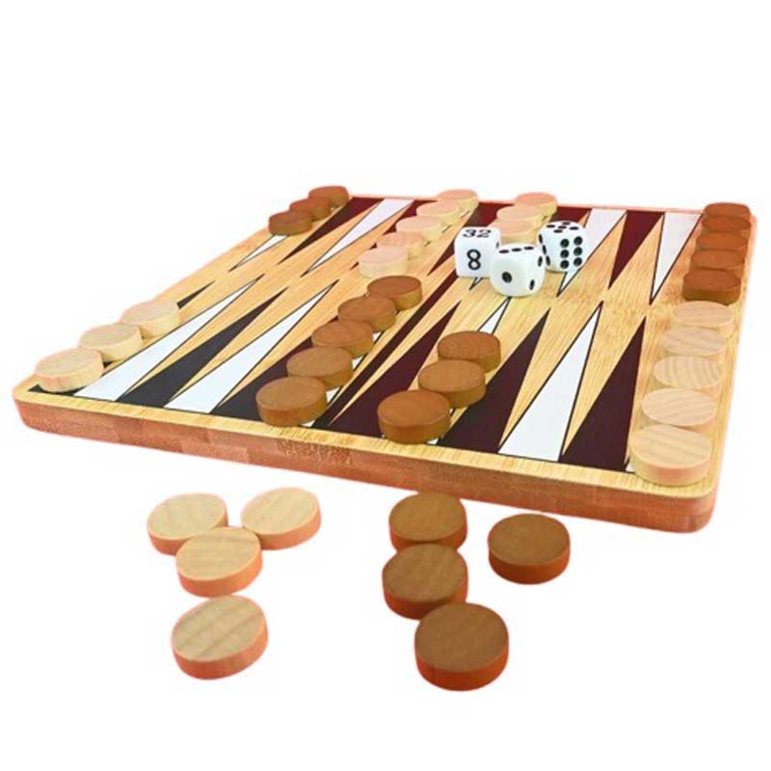 Детска дървена игра "Табла", 22 см