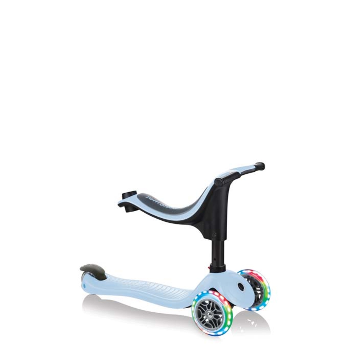 Тротинетка Globber 4 в 1 GO UP Sporty Lights - Пастелно синя