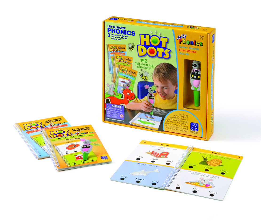 Комплект от 3 книжки и говореща писалка "HOT DOTS"