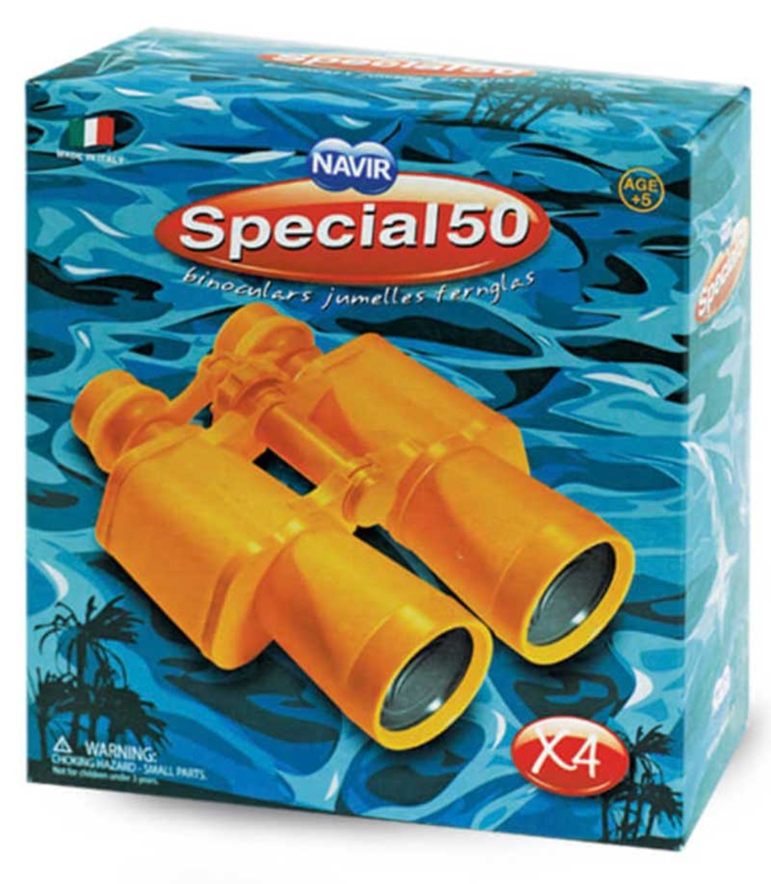 Бинокъл за деца с калъф NAVIR Special 50, жълт