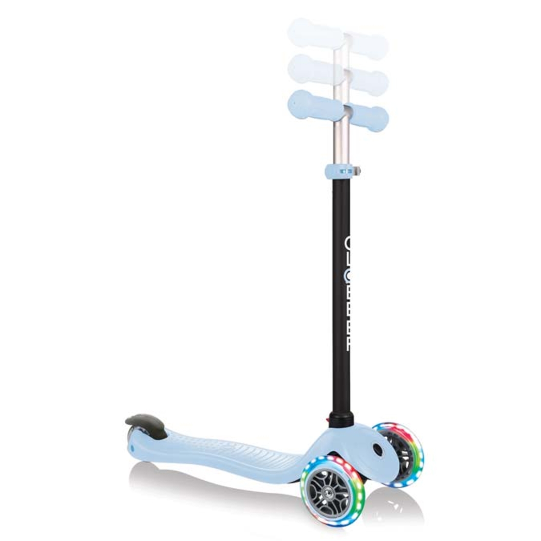 Тротинетка Globber 4 в 1 GO UP Sporty Lights - Пастелно синя