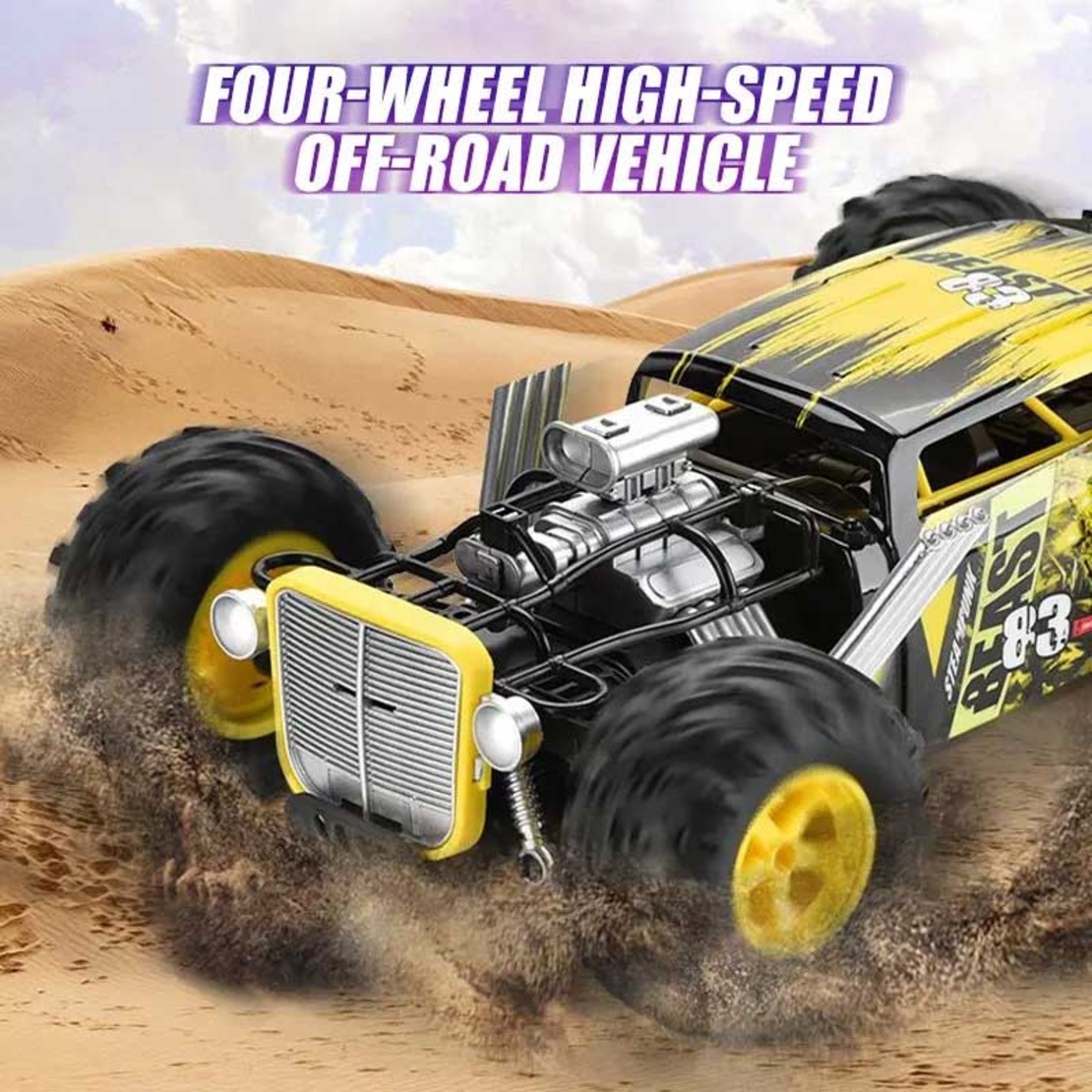 Детска кола 4х
4 за каскади с RC управление 1:12, жълта