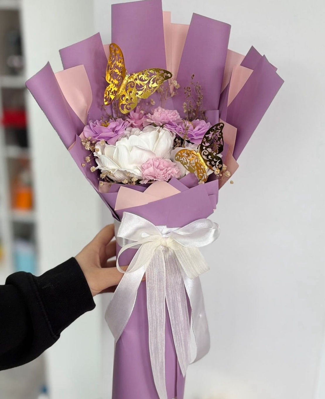 Мини лилав букет