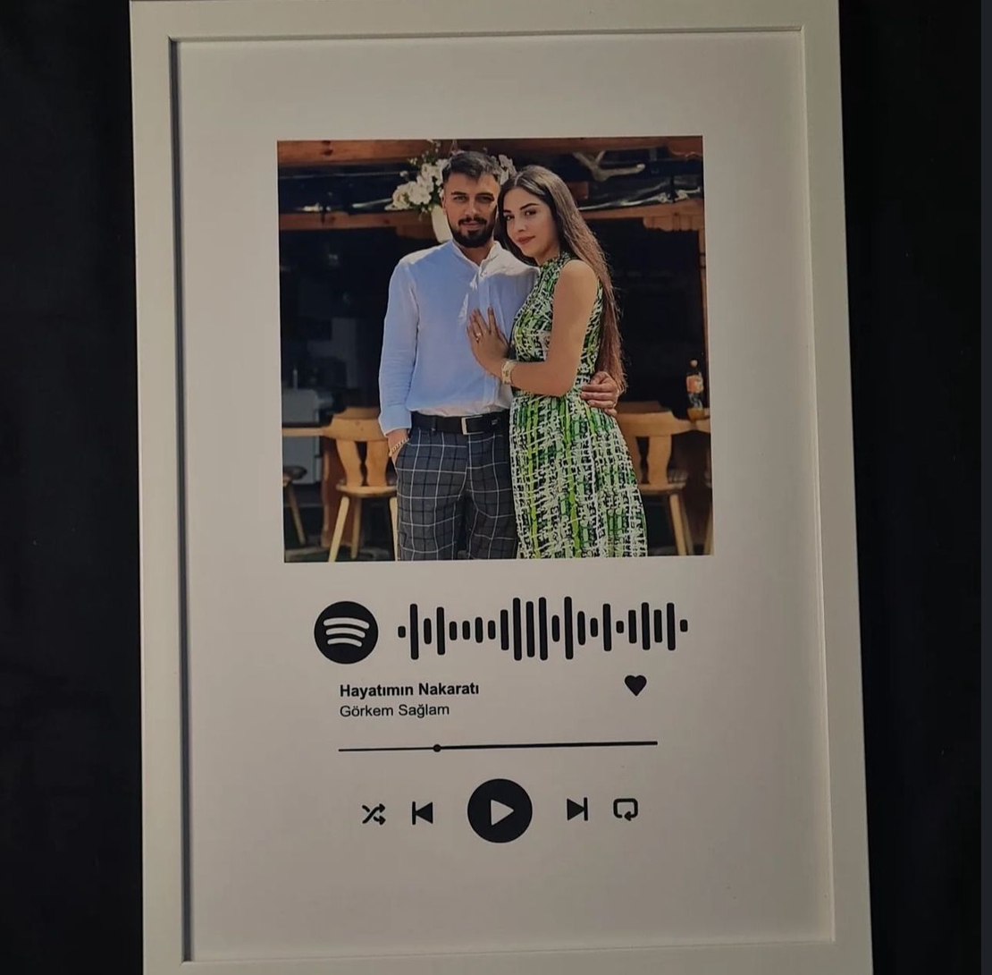 Рамка Spotify с любима песен и ваша снимка