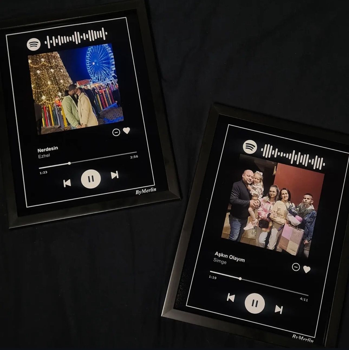 Рамка Spotify с любима песен и ваша снимка