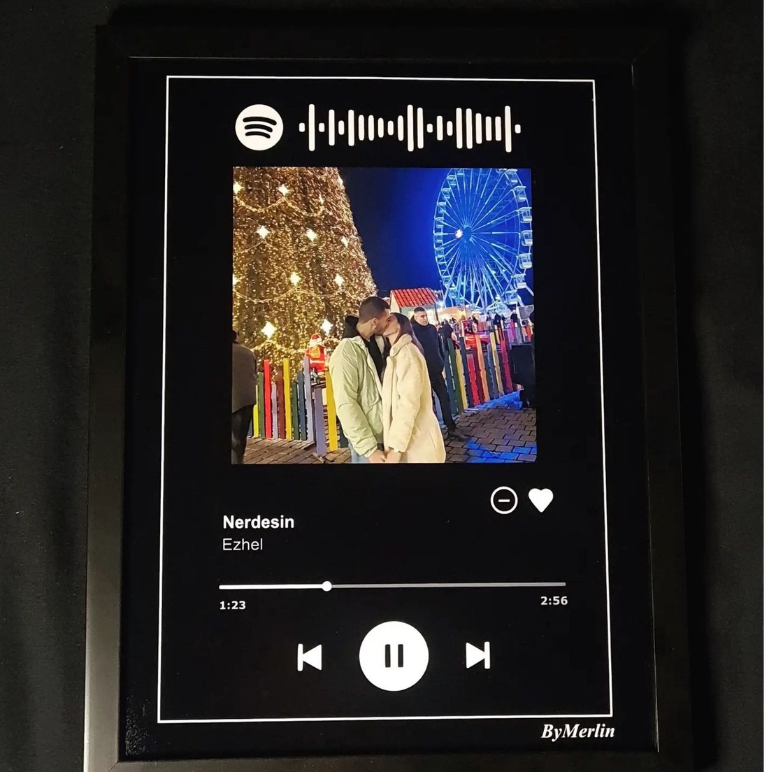 Рамка Spotify с любима песен и ваша снимка