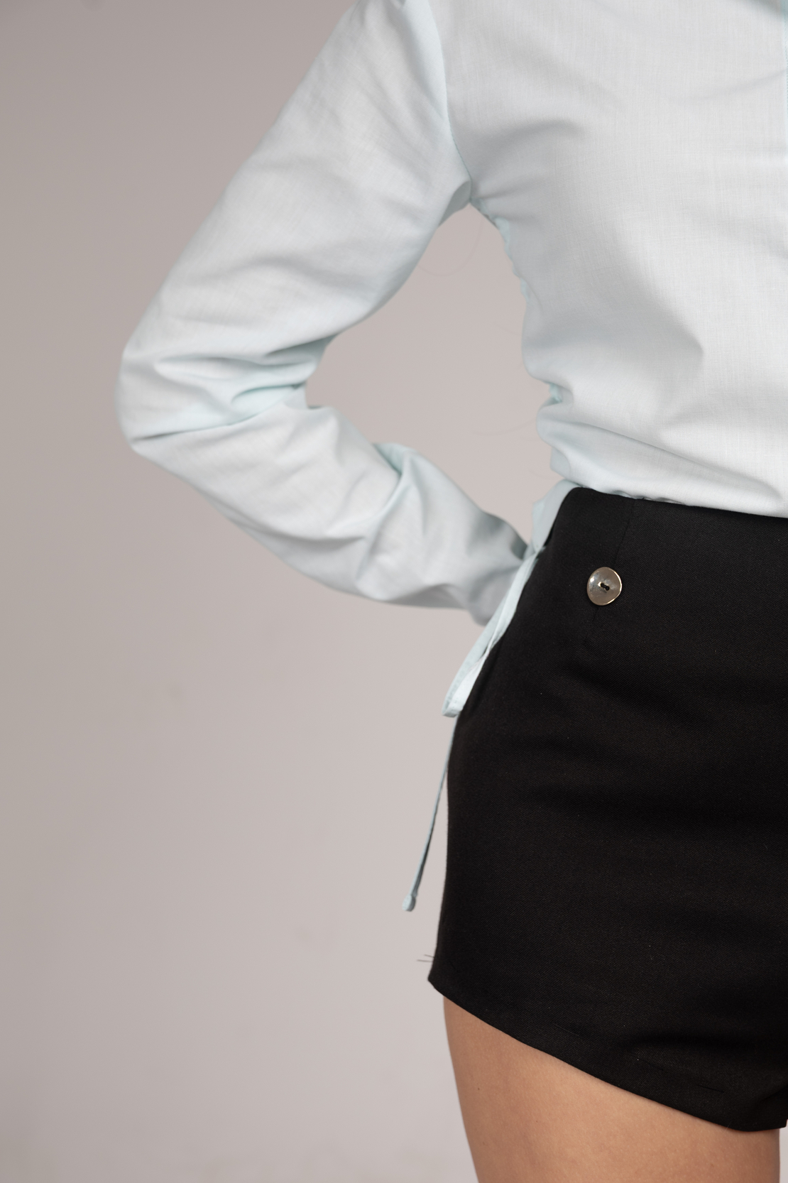 MICRO PANTS WITH GOLD BUTTONS