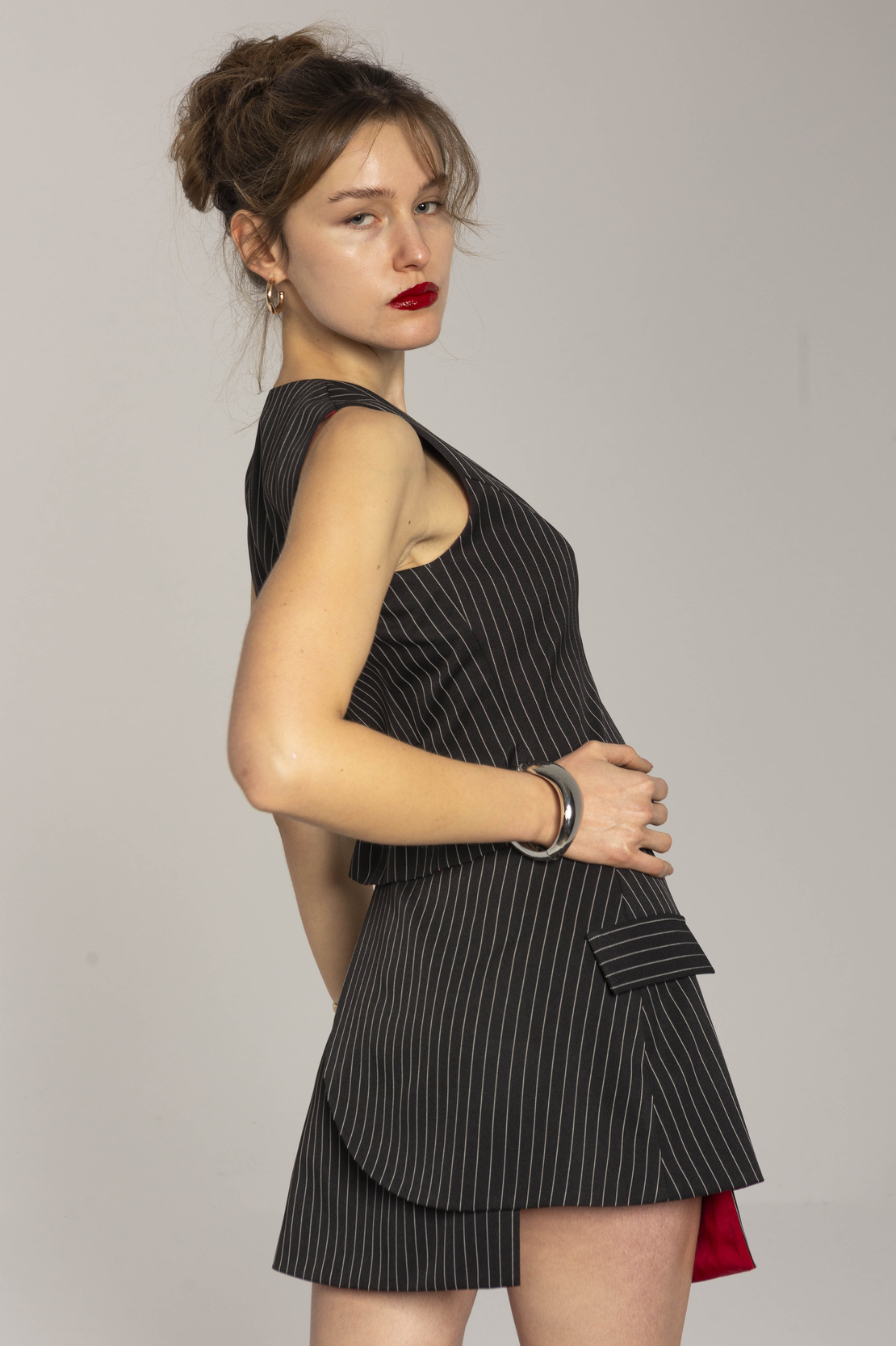 'MAGGIE' Pinstripe Skirt