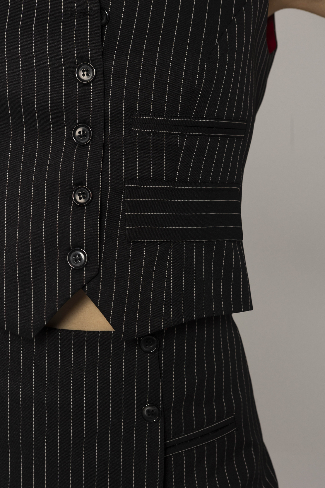 'JADE' Pinstripe Vest