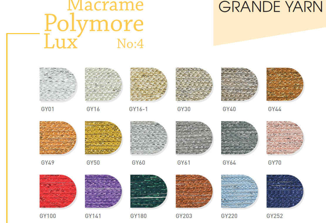 Макраме-GRAND YARN LUX 4/70GY