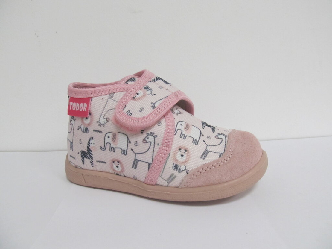 Детски ортопедични пантофи TODOR Pink cuttie animals
