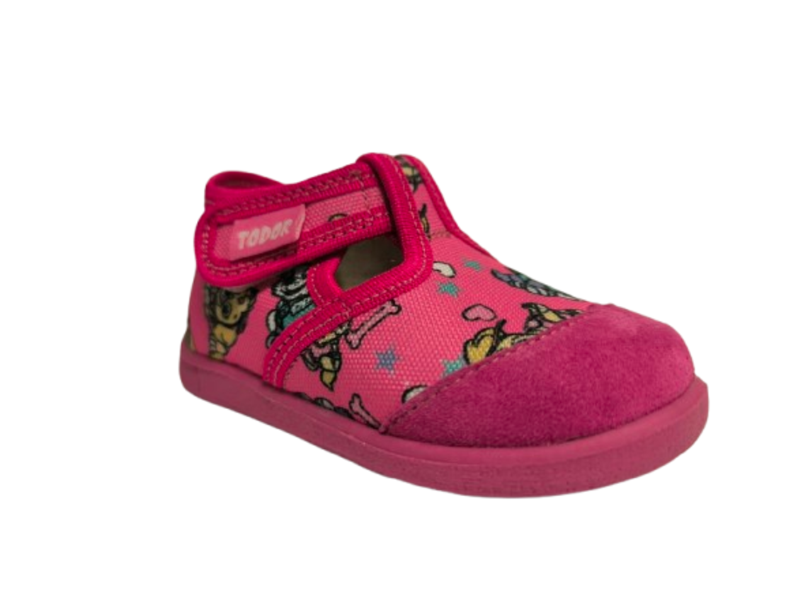 Детски ортопедични пантофи TODOR Dark pink Paw