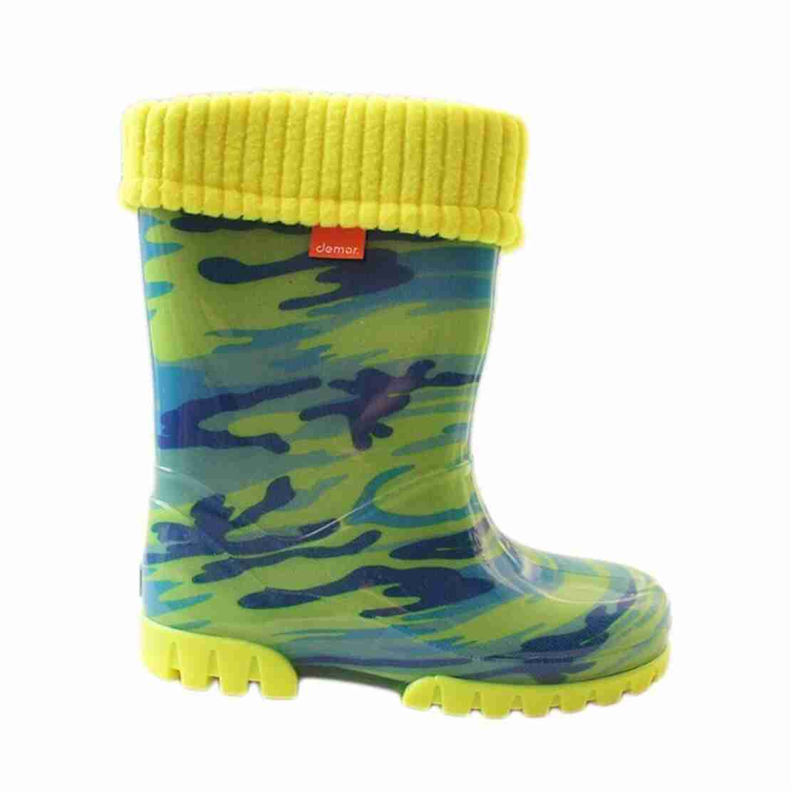 Детски гумени ботуши DEMAR yellow camo