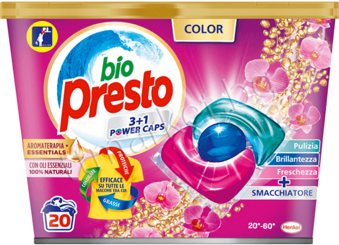КАПСУЛИ ЗА ПРАНЕ BIO PRESTO POWER COLOR 18 БР.