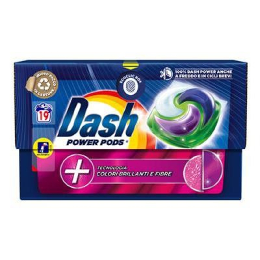 КАПСУЛИ ЗА ПРАНЕ DASH POWER COLORE 19 БР.