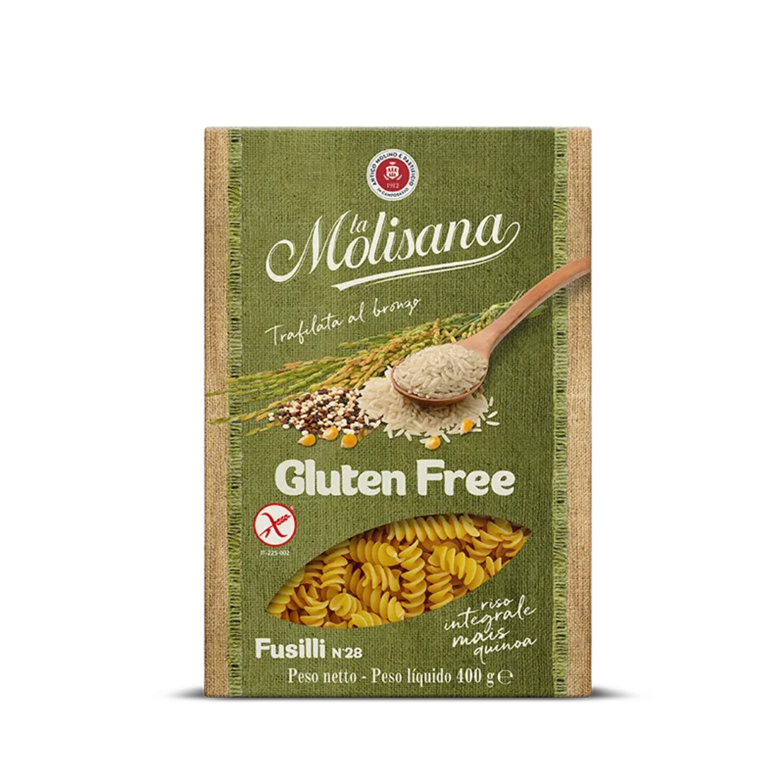 La Molisana Gluten Free Fusilli N.28, 400 Grams